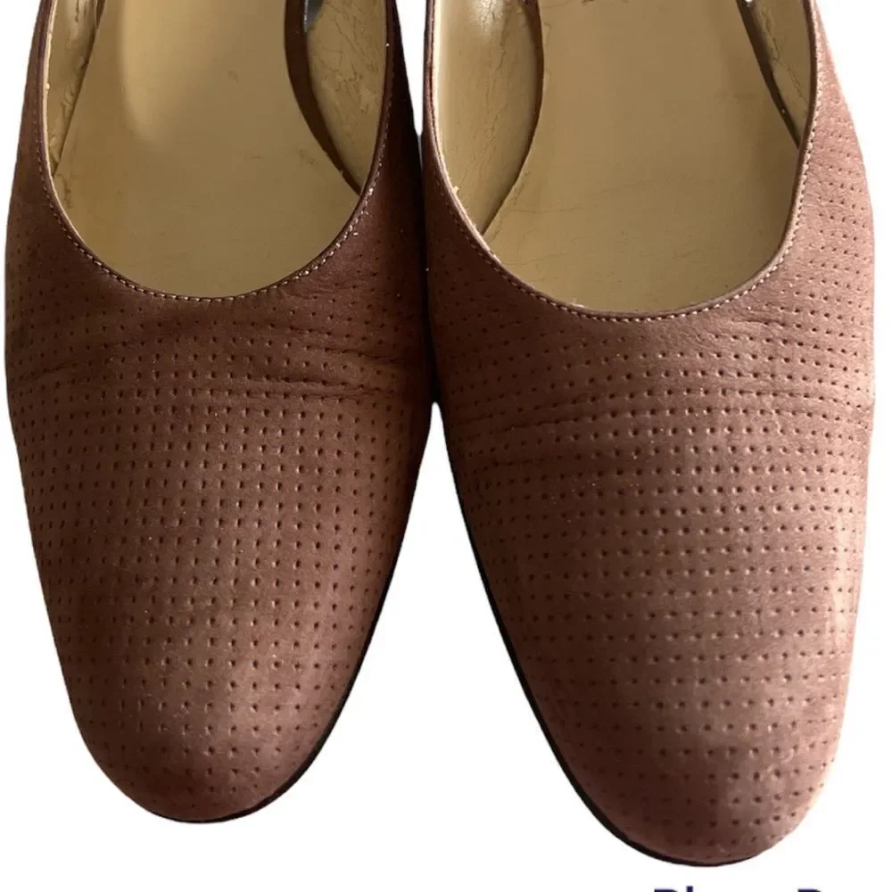 Talbots Tan Suede Rounded Toe Slingback Versatile shoes 7